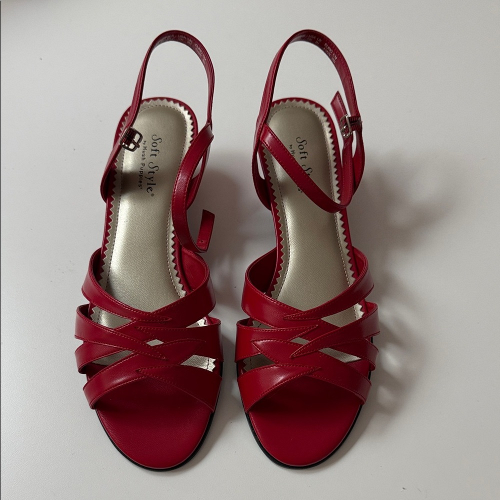 Soft Style Women's Strappy Red Sandals